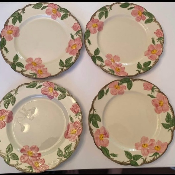 Vintage Franciscan Desert Rose 10-1/2-Inch Dinner Plates - 4 Plates Included